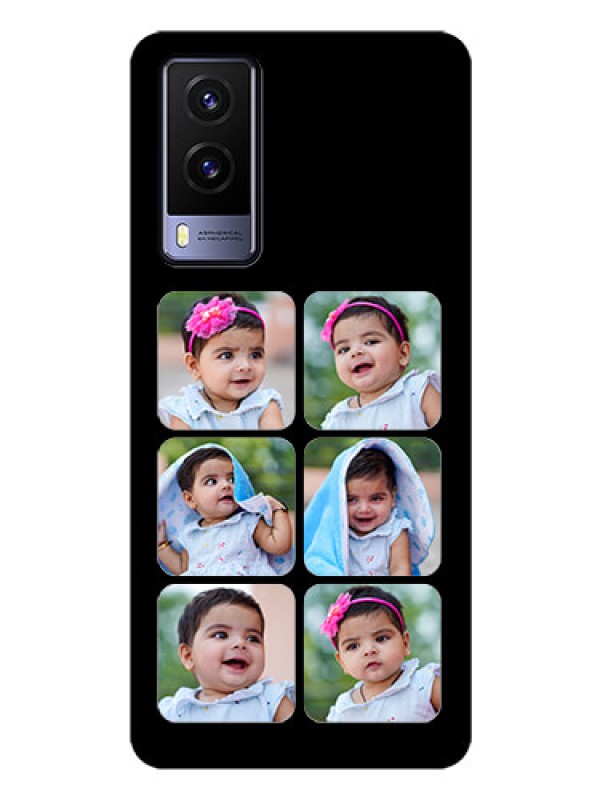 Custom Vivo V21E 5G Photo Printing on Glass Case - Multiple Pictures Design