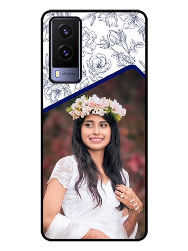 Custom Vivo V21E 5G Personalized Glass Phone Case - Premium Floral Design
