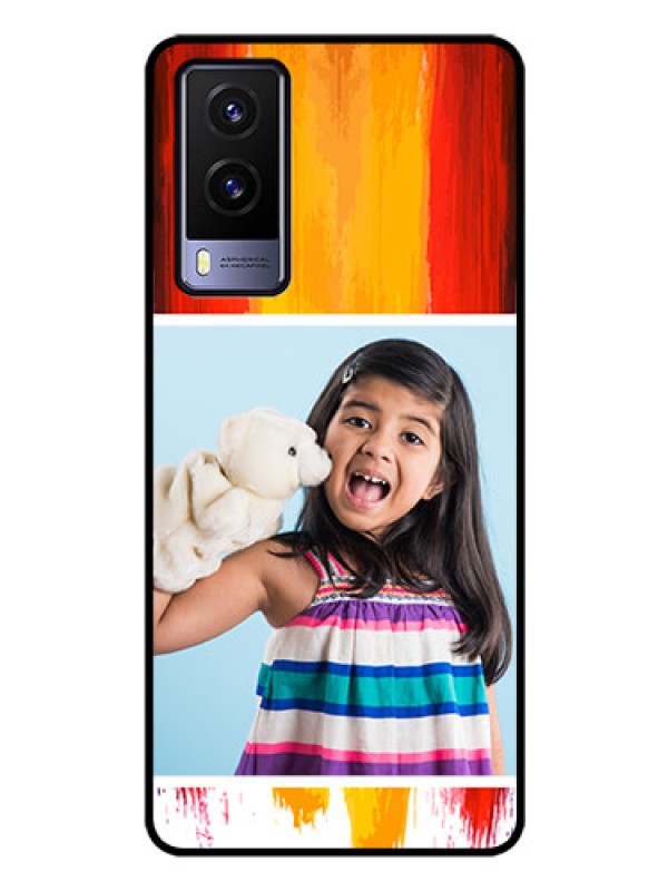 Custom Vivo V21E 5G Personalized Glass Phone Case - Multi Color Design