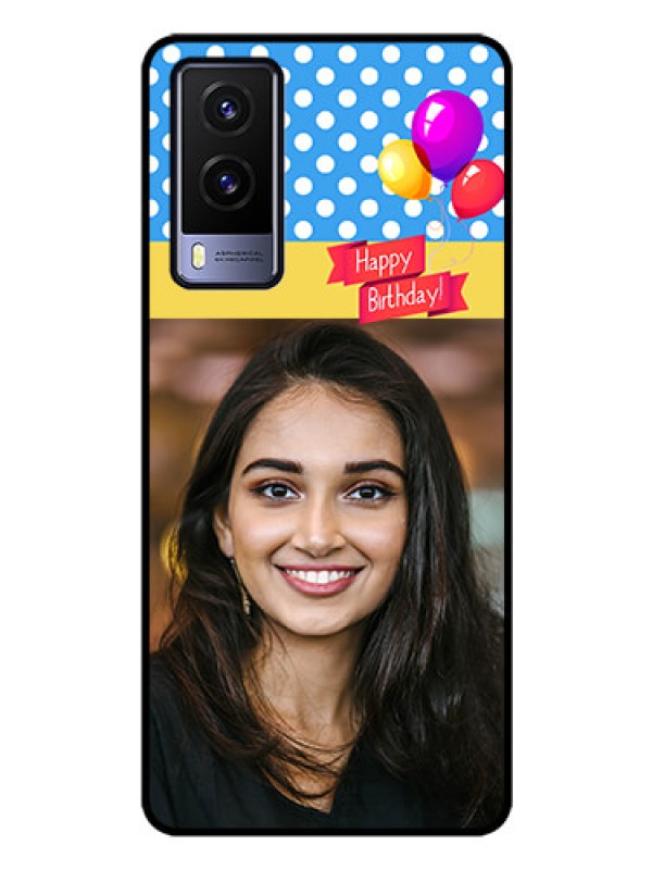 Custom Vivo V21E 5G Custom Glass Mobile Case - Happy Birthday Design