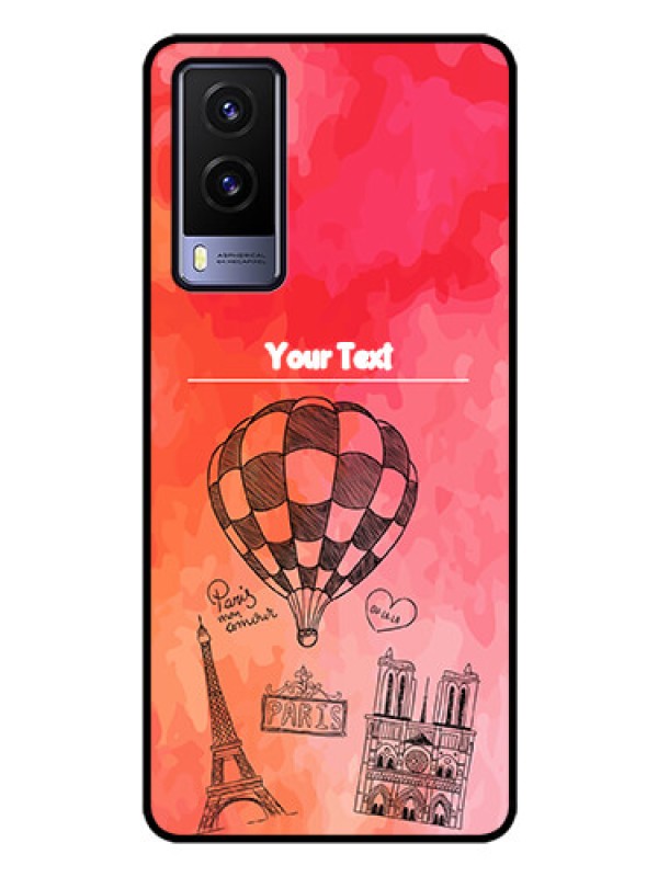 Custom Vivo V21E 5G Custom Glass Phone Case - Paris Theme Design