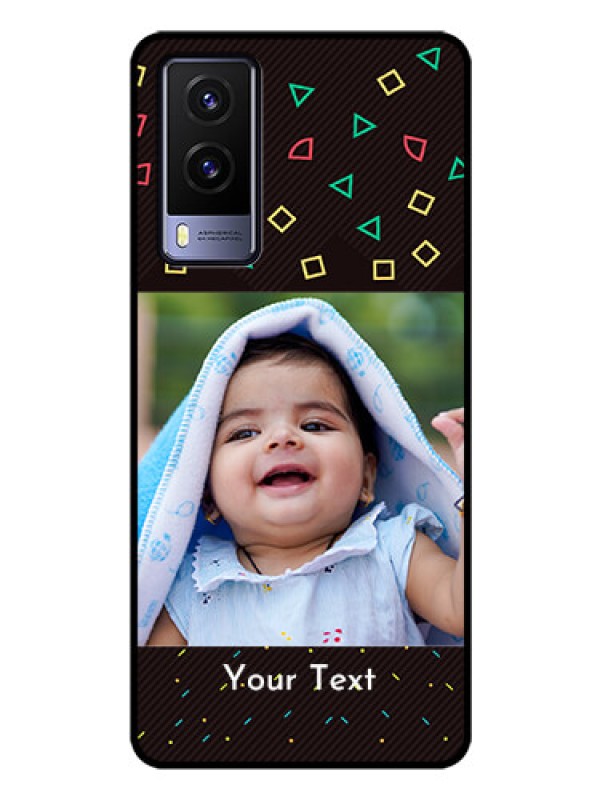 Custom Vivo V21E 5G Custom Glass Phone Case - with confetti birthday design