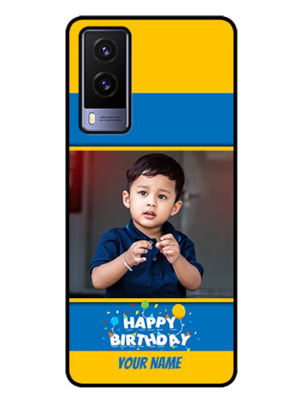 Custom Vivo V21E 5G Custom Glass Mobile Case - Birthday Wishes Design