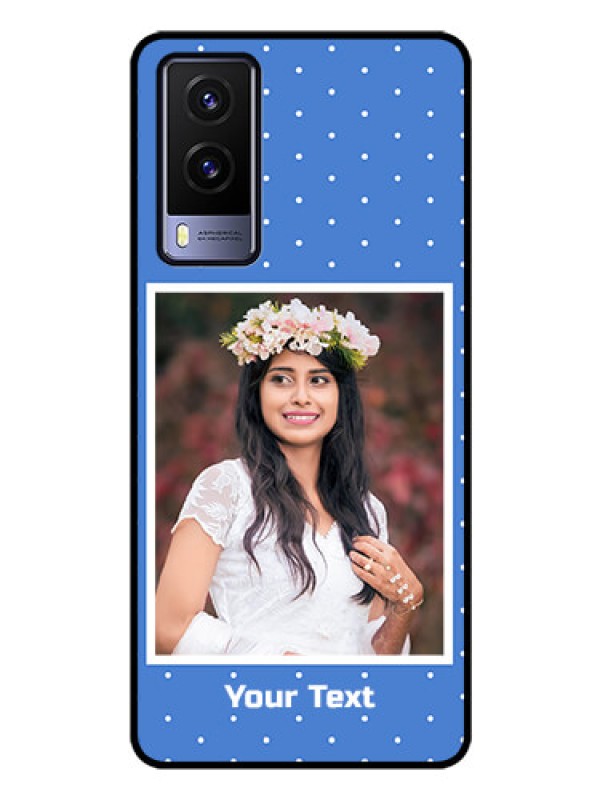 Custom Vivo V21E 5G Photo Printing on Glass Case - Polka dots design