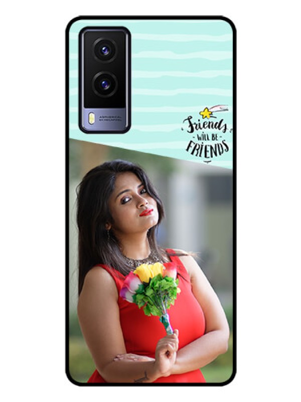 Custom Vivo V21E 5G Custom Glass Phone Case - Friends Picture Icon Design