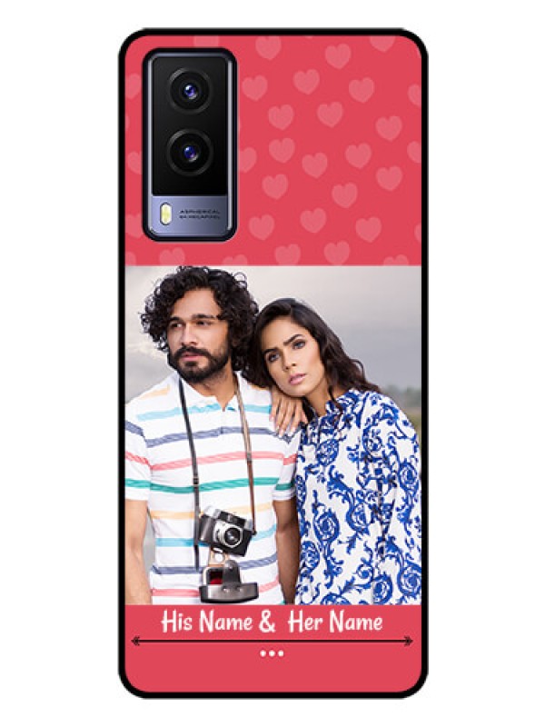 Custom Vivo V21E 5G Photo Printing on Glass Case - Simple Love Design