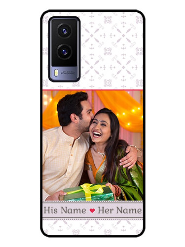 Custom Vivo V21E 5G Custom Glass Mobile Case - with Photo and Ethnic Design