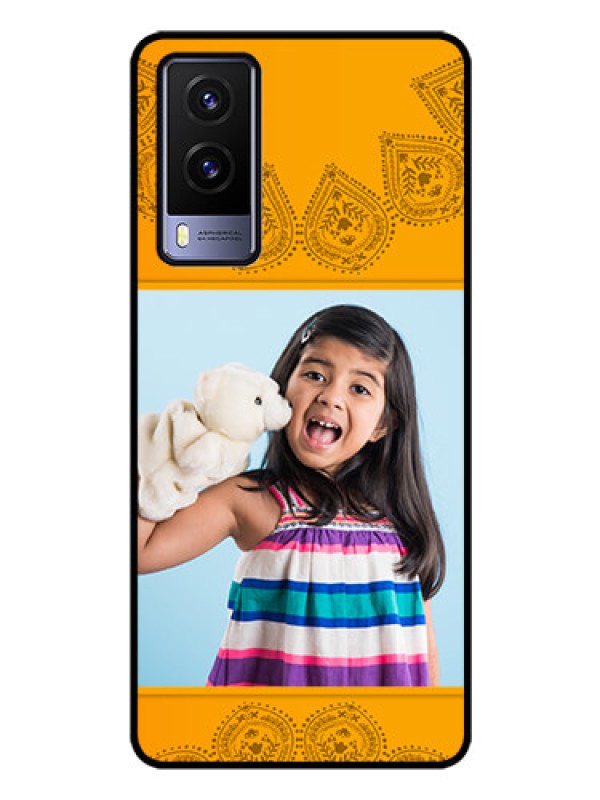 Custom Vivo V21E 5G Personalized Glass Phone Case - Photo Wedding Design