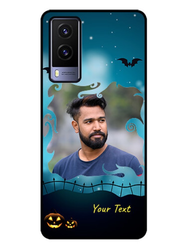 Custom Vivo V21E 5G Custom Glass Phone Case - Halloween frame design