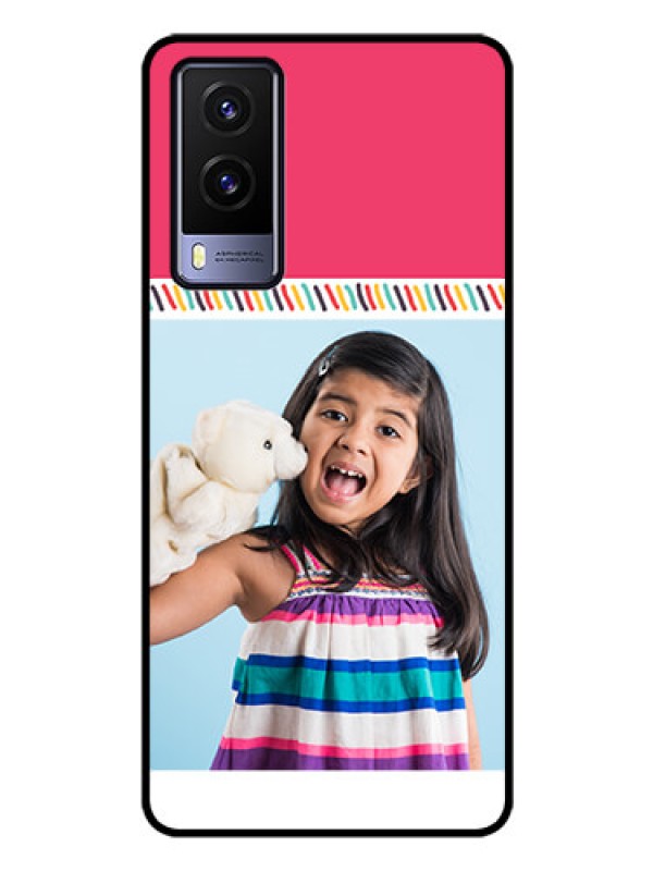 Custom Vivo V21E 5G Personalized Glass Phone Case - Line art design