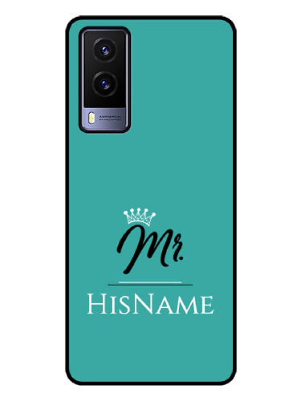 Custom Vivo V21E 5G Custom Glass Phone Case Mr with Name