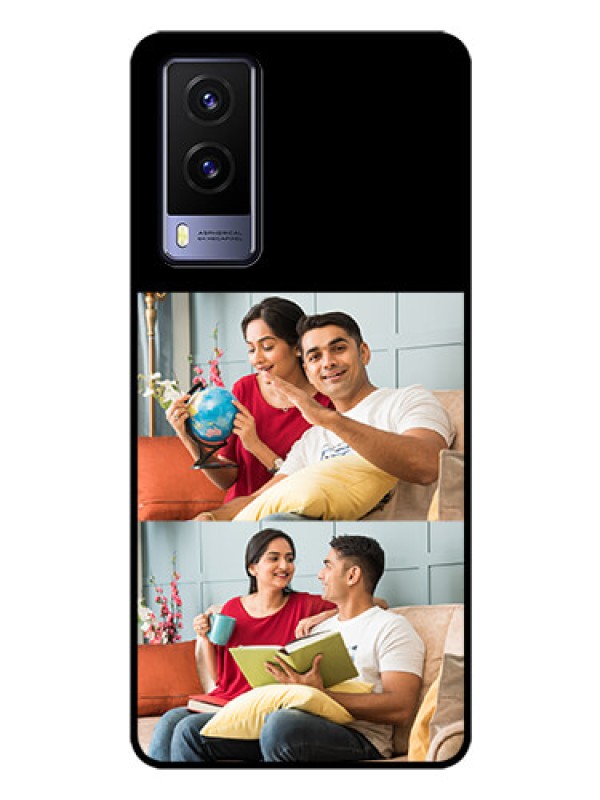 Custom Vivo V21E 5G 2 Images on Glass Phone Cover