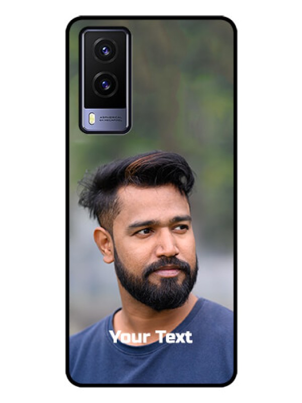 Custom Vivo V21E 5G Glass Mobile Cover: Photo with Text