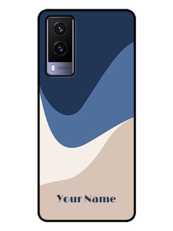 Custom Vivo V21E 5G Custom Glass Phone Case - Abstract Drip Art Design