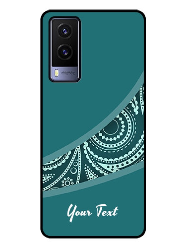 Custom Vivo V21E 5G Photo Printing on Glass Case - semi visible floral Design
