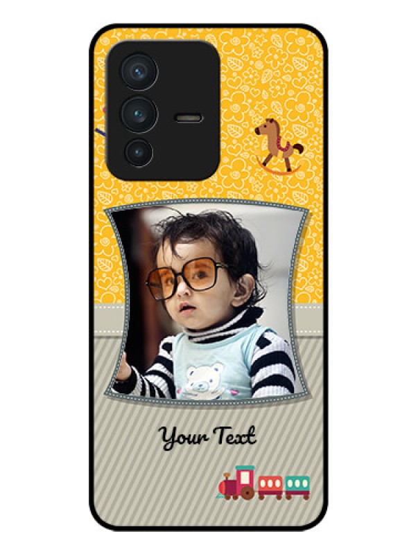 Custom Vivo V23 5G Personalized Glass Phone Case - Baby Picture Upload Design