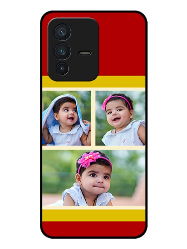 Custom Vivo V23 5G Custom Glass Mobile Case - Multiple Pic Upload Design