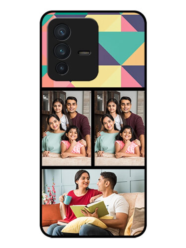 Custom Vivo V23 5G Custom Glass Phone Case - Bulk Pic Upload Design