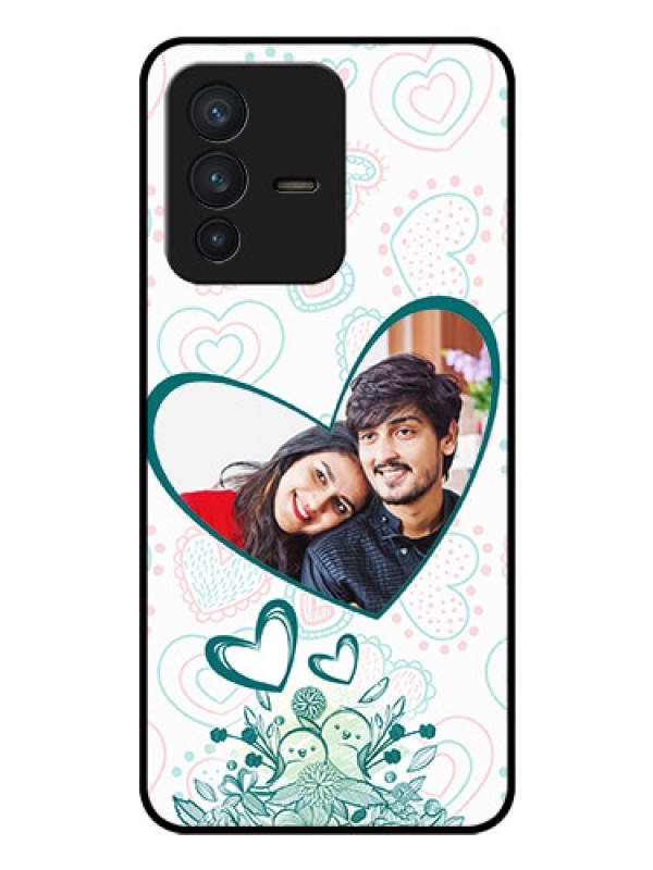 Custom Vivo V23 5G Photo Printing on Glass Case - Premium Couple Design