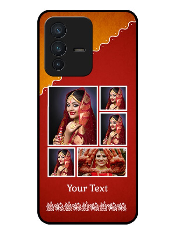 Custom Vivo V23 5G Personalized Glass Phone Case - Wedding Pic Upload Design