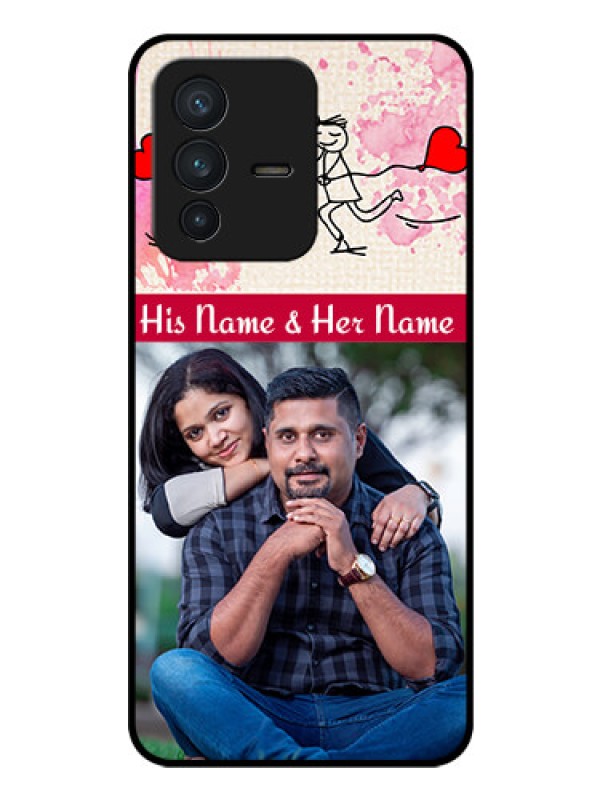 Custom Vivo V23 5G Photo Printing on Glass Case - You and Me Case Design