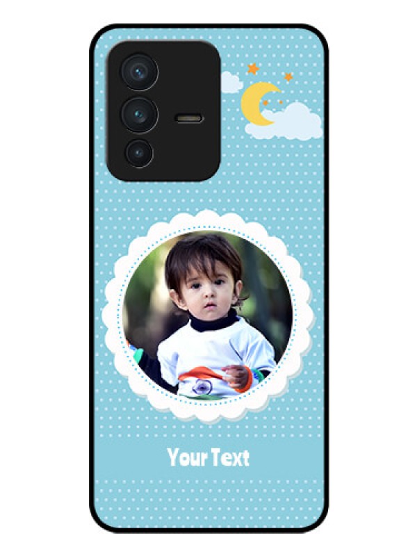 Custom Vivo V23 5G Personalised Glass Phone Case - Violet Pattern Design