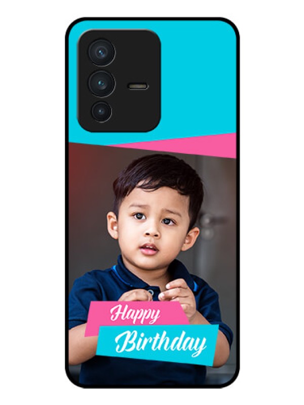 Custom Vivo V23 5G Personalized Glass Phone Case - Image Holder with 2 Color Design