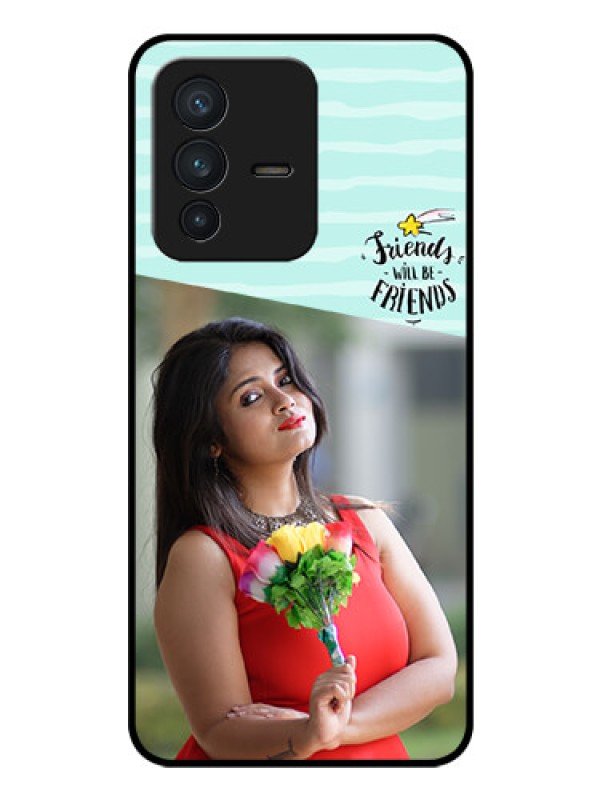 Custom Vivo V23 5G Custom Glass Phone Case - Friends Picture Icon Design
