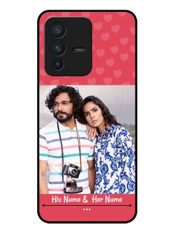 Custom Vivo V23 5G Photo Printing on Glass Case - Simple Love Design