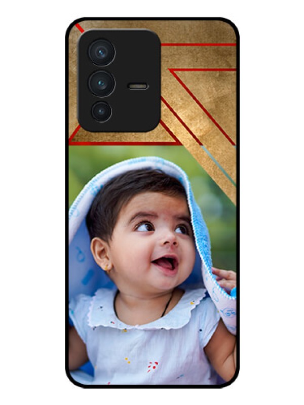 Custom Vivo V23 5G Personalized Glass Phone Case - Gradient Abstract Texture Design