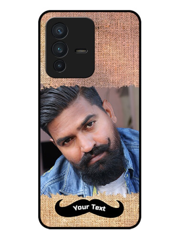 Custom Vivo V23 5G Personalized Glass Phone Case - with Texture Design