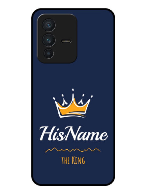 Custom Vivo V23 5G Glass Phone Case King with Name