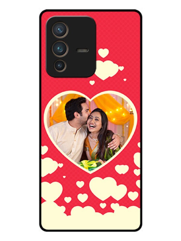 Custom Vivo V23 Pro 5G Custom Glass Mobile Case - Love Symbols Phone Cover Design