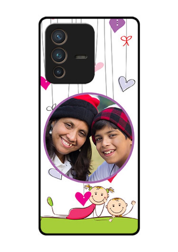 Vivo V23 Pro 5G Photo Printing on Glass Case - Cute Kids Phone Case Design