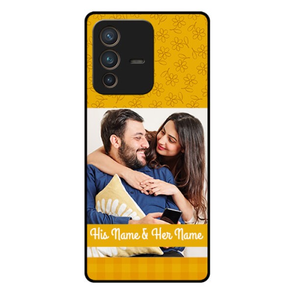 Vivo V23 Pro 5G Custom Glass Mobile Case - Yellow Floral Design Vivo V23 Pro 5G Custom Glass Mobile Case - Yellow Floral Design