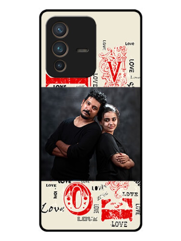 Custom Vivo V23 Pro 5G Photo Printing on Glass Case - Trendy Love Design Case