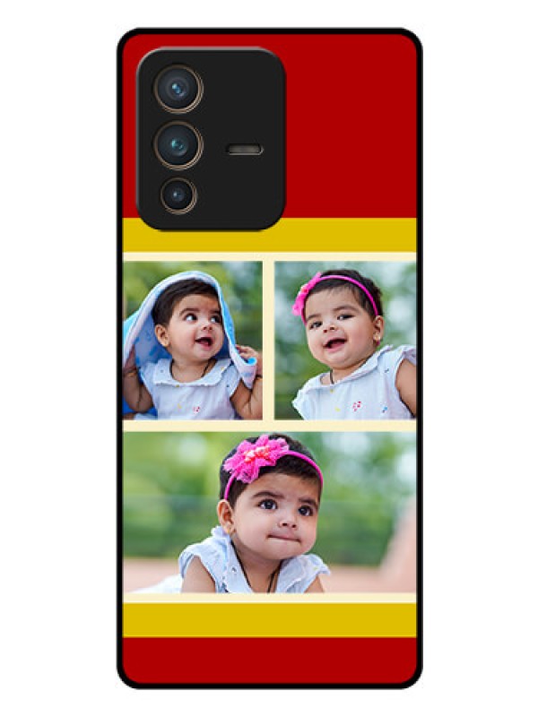 Custom Vivo V23 Pro 5G Custom Glass Mobile Case - Multiple Pic Upload Design