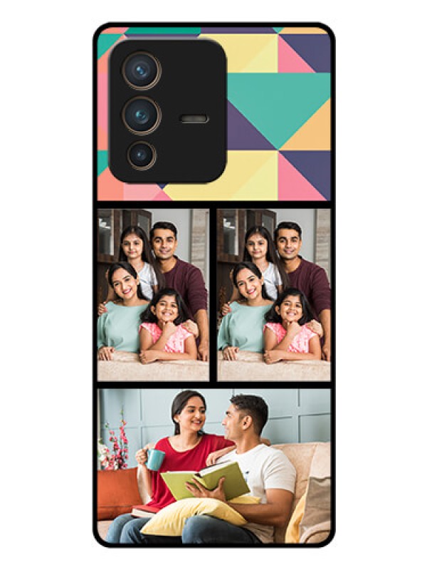 Custom Vivo V23 Pro 5G Custom Glass Phone Case - Bulk Pic Upload Design
