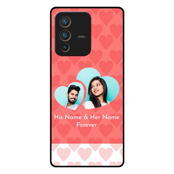 Vivo V23 Pro 5G Personalized Glass Phone Case - Couple Pic Upload Design