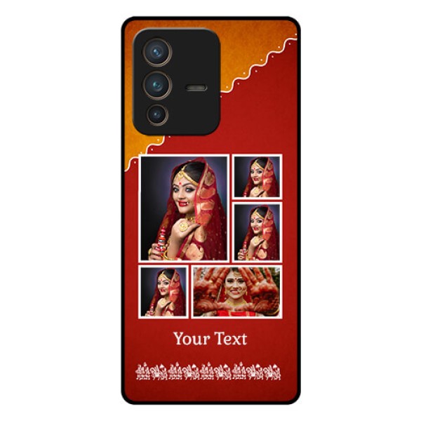 Vivo V23 Pro 5G Personalized Glass Phone Case - Wedding Pic Upload Design