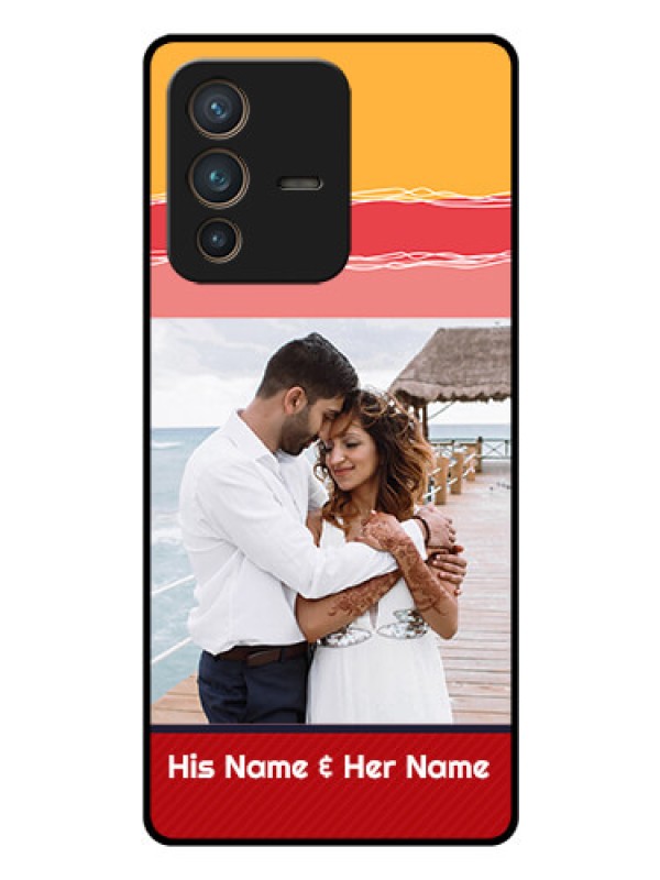 Custom Vivo V23 Pro 5G Custom Glass Mobile Case - Colorful Case Design