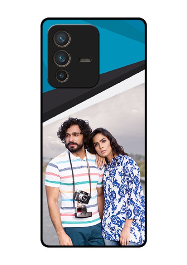 Vivo V23 Pro 5G Photo Printing on Glass Case - Simple Pattern Photo Upload Design