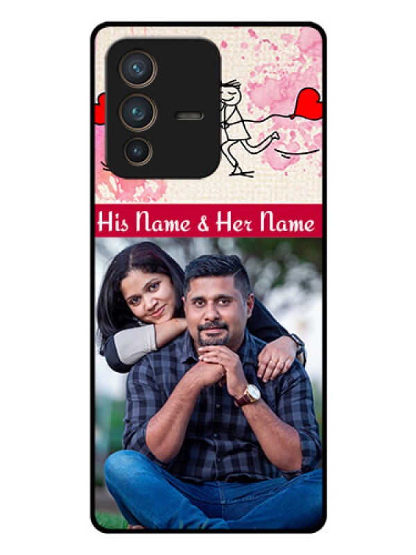 Custom Vivo V23 Pro 5G Photo Printing on Glass Case - You and Me Case Design