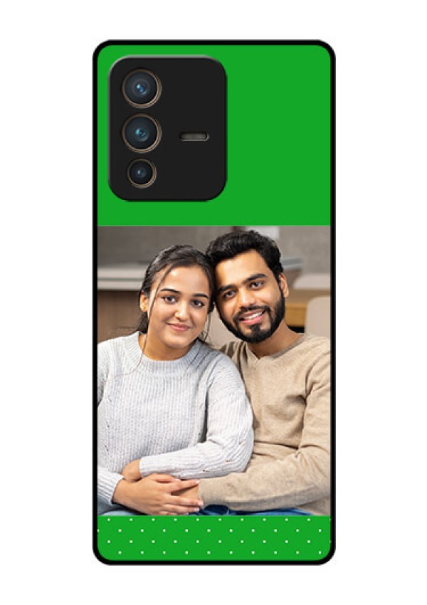 Vivo V23 Pro 5G Personalized Glass Phone Case - Green Pattern Design