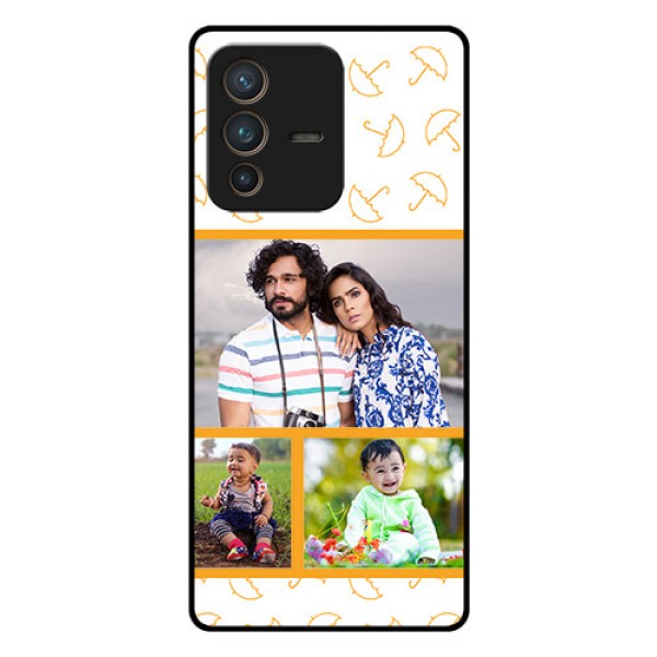 Vivo V23 Pro 5G Custom Glass Mobile Case - Yellow Pattern Design Vivo V23 Pro 5G Custom Glass Mobile Case - Yellow Pattern Design
