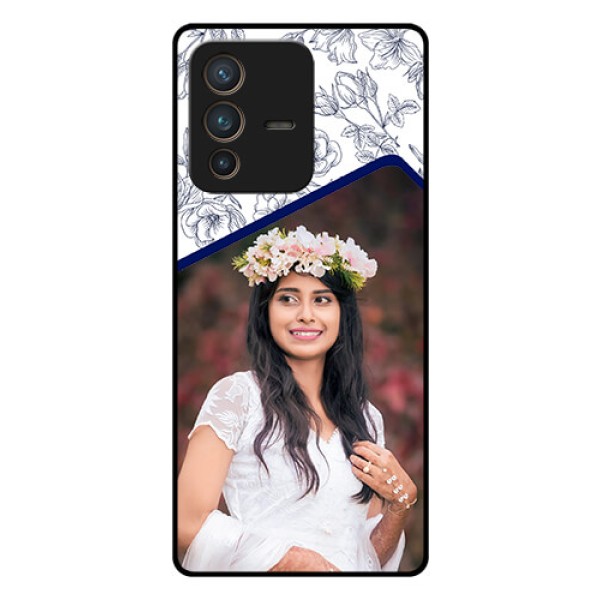 Vivo V23 Pro 5G Personalized Glass Phone Case - Premium Floral Design