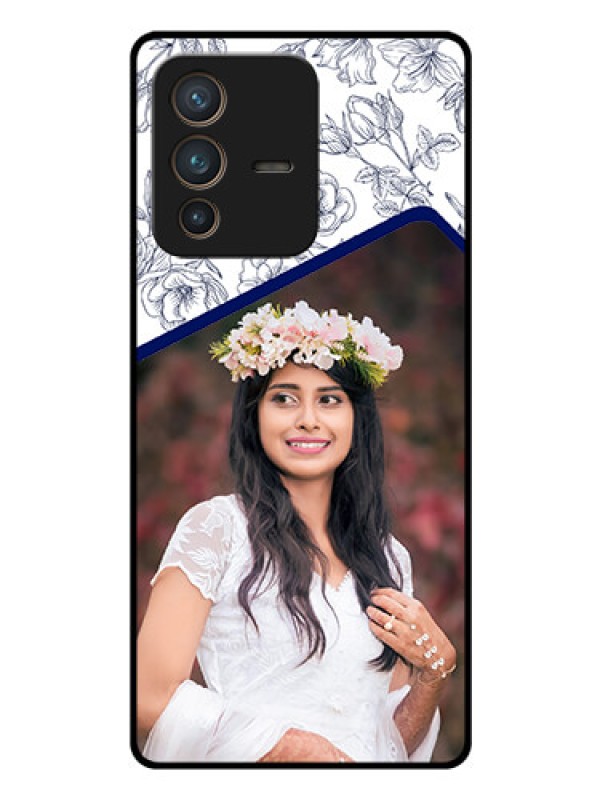 Custom Vivo V23 Pro 5G Personalized Glass Phone Case - Premium Floral Design