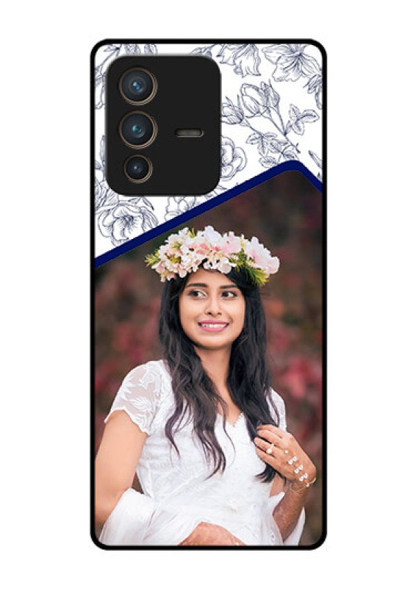 Vivo V23 Pro 5G Personalized Glass Phone Case - Premium Floral Design