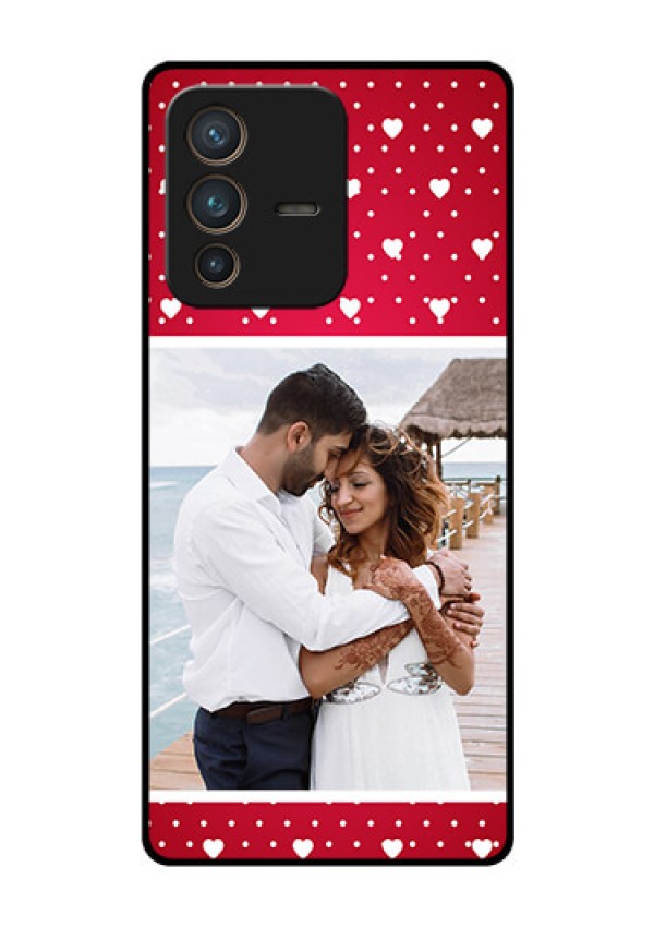Vivo V23 Pro 5G Photo Printing on Glass Case - Hearts Mobile Case Design