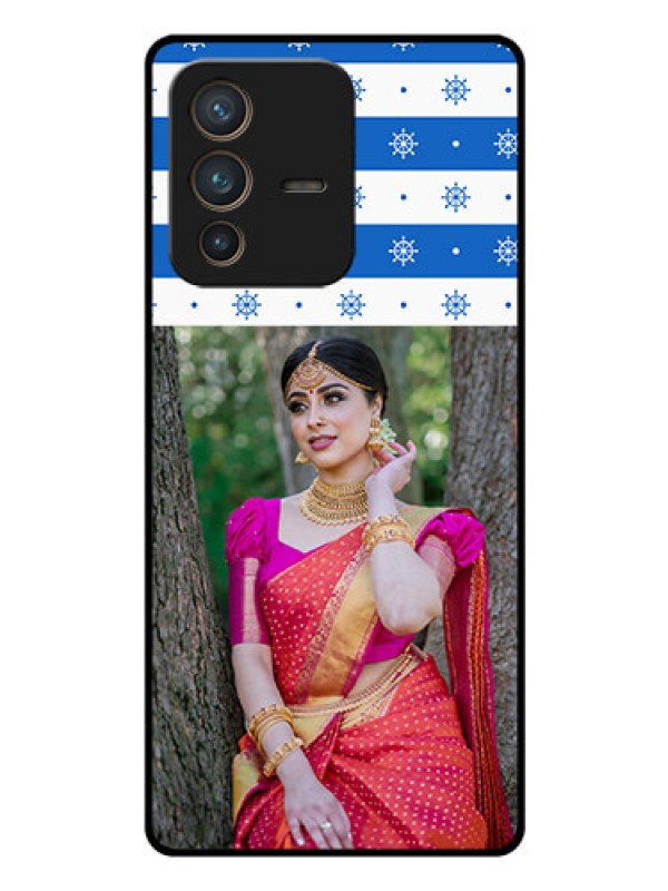 Custom Vivo V23 Pro 5G Photo Printing on Glass Case - Snow Pattern Design